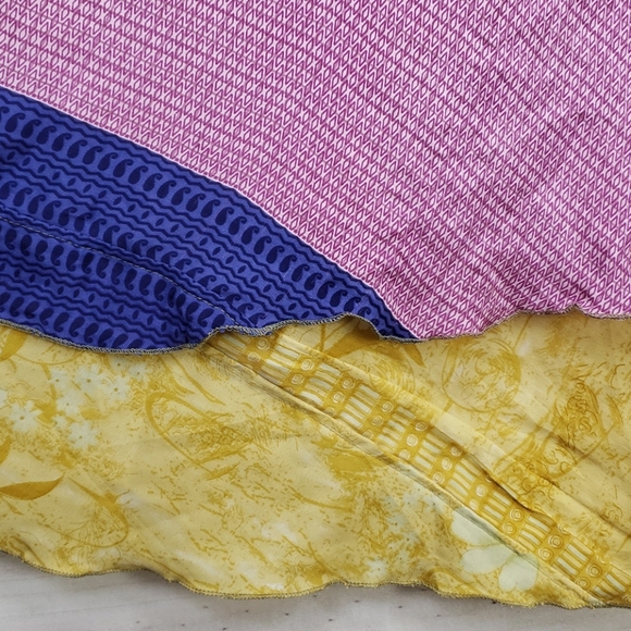 Darn Good Yarn Sari Silk Wrap Skirt Ankle XL/Plus - Picture 8 of 16